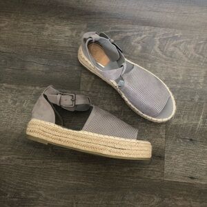 Bella Marie Gray Espadrilles Modern Slip-On